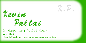 kevin pallai business card